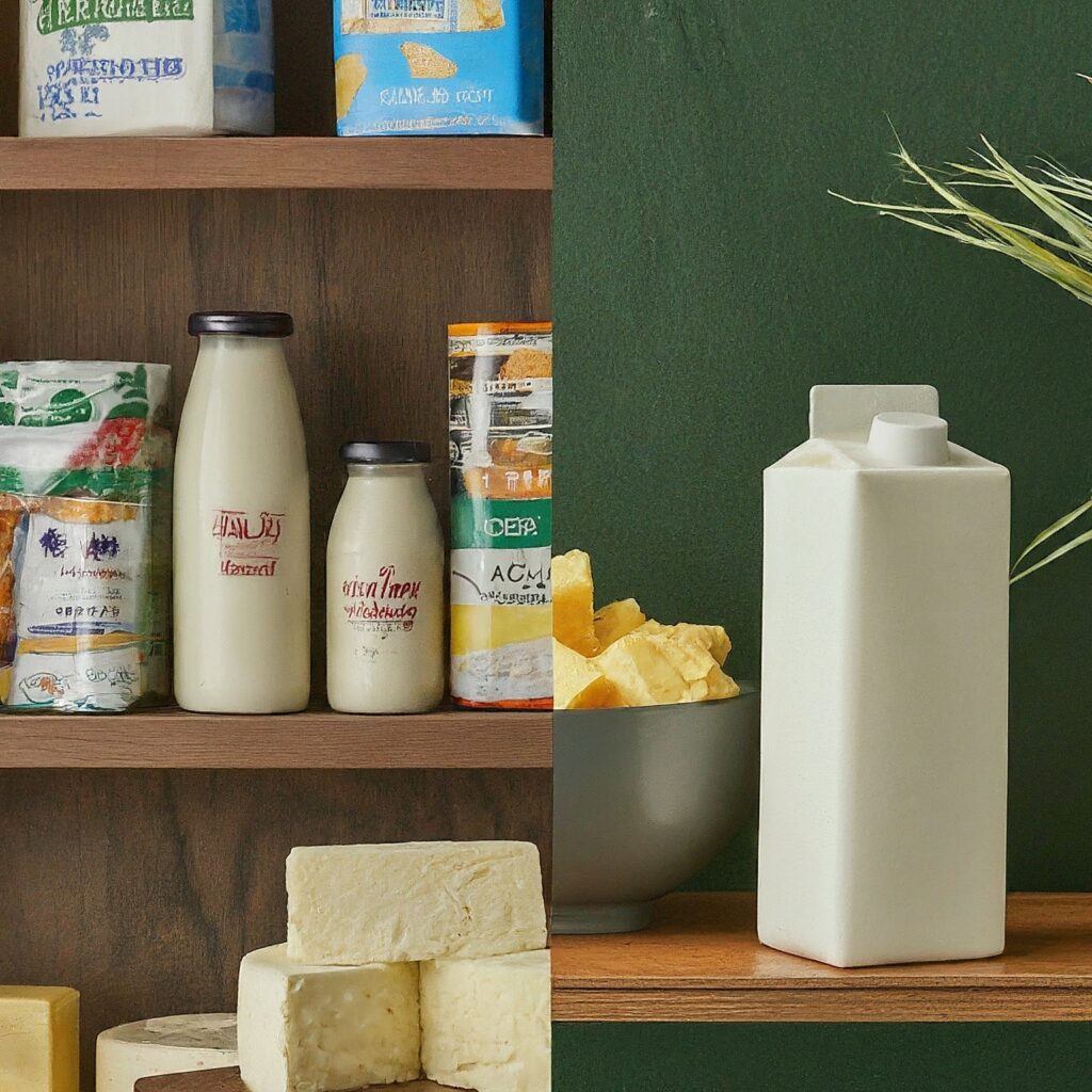 From Humble Beginnings to Dairy Domination: The Inspiring Story of Milky 1 a shelf with dairy products