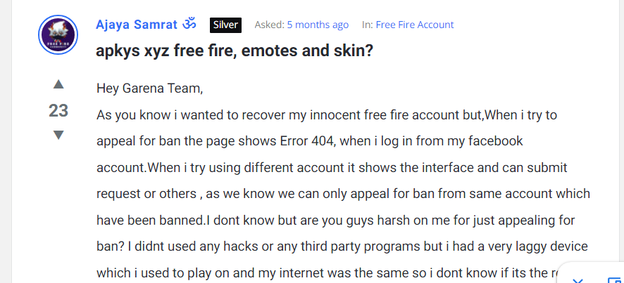 Apkys XYZ Free Fire: A Risky Bet? 1 Question screenshot