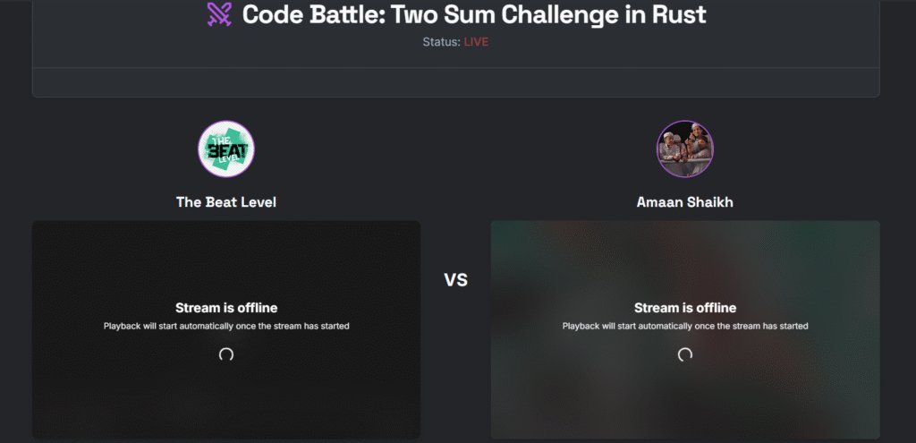 Unleashing the Future of Coding with CodeCup: A Solana-Powered Platform 2 CodeCup Live Battle Page