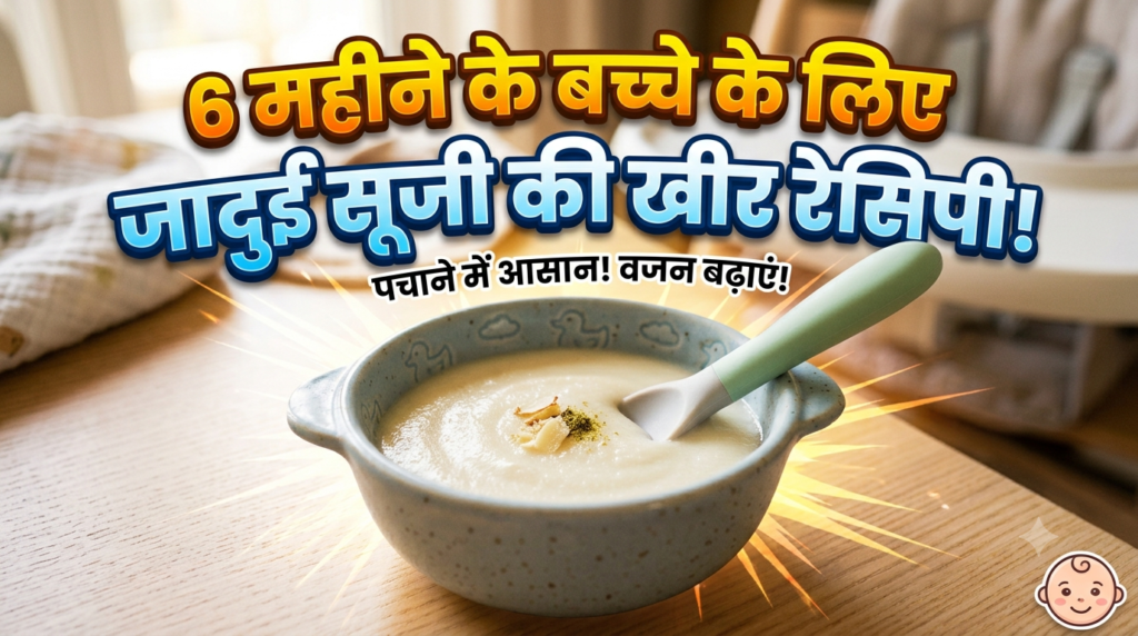 Suji Kheer recipe for a 6 month old baby: 6 महीने के बच्चे के लिए सूजी की खीर कैसे बनाएं? 1 suji ki kheer